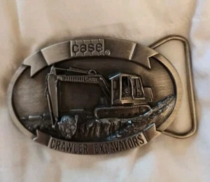 1988 J I CASE CRAWLER EXCAVATORS BELT BUCKLE - HEAVY - GW17 - Picture 1 of 2