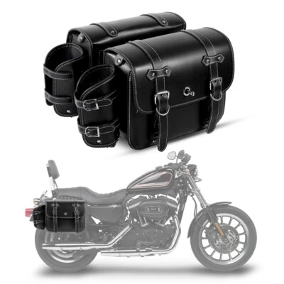 Motorcycles Side Saddle Bag For Yamaha XJ XS 250 400 600 650 750 850 1100 Virago - Image 1 of 4