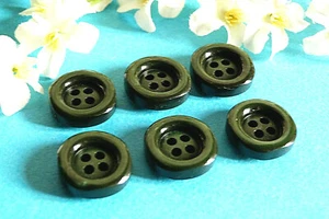 1378B/Chequerboard Buttons " Classic " Green Lot Of 6 Buttons Period 1970 - Picture 1 of 4