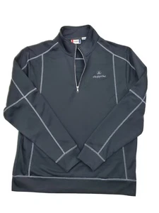 Men's Large Clique Golf Club Black  1/4 Zip Softshell Pullover Jacket - Afbeelding 1 van 12