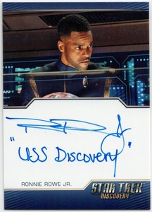 Star Trek Discovery Season Three - Ronnie Rowe Jr - Inscription Auto Card v4