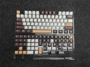 Coffee Theme Keycap Khaki Brown PBT Cherry Profile 129 Key Dye-sub for Cherry MX - Picture 1 of 8