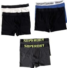 Superdry Men's Boxer Double Pack Underwear Multi Color Waist Band Mixed Colors