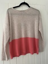 BNWT Pure Collection Gassato Cashmere Relaxed Colour Block Sweater Jumper Medium