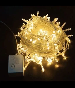 Warm White 100led / 30ft Fairy Clear WiRes String Lights Home Wedding Party Xmas - Picture 1 of 6
