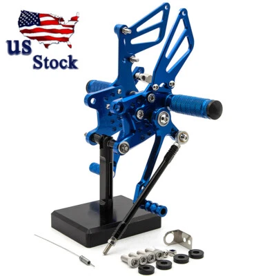 CNC Adjustable Rearsets Footrest Foot Peg US For Suzuki GSXR600 2000-2004 2005 - Image 1 of 4