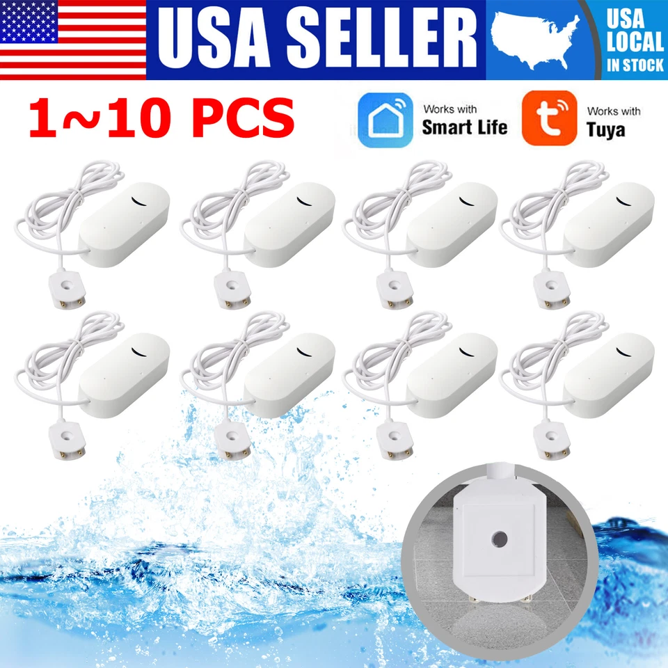 Lote de Detector Inteligente de Fugas de Agua APP Alarma WiFi Hogar Detector de Fugas de Agua Foto 1 de 4
