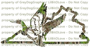Camouflage Camo Virginia Duck Hunter Hunting Vinyl Decal Sticker Fowl Drakes Car - Picture 1 of 1