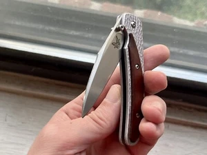 Benchmade 440 Opportunist CUSTOMIZED Knife Discontinued RARE LUX Gold CLASS! - Picture 1 of 24
