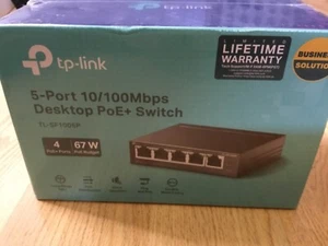 TP-Link TL-SF1005P 5 Port Fast Ethernet Switch Shielded Ports Extend Wi-Fi WiFi - Picture 1 of 6