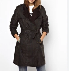 Barbour Classic Tartan Trenchcoat Jacke 12 Canvas Gürtel Zweireiher - Bild 1 von 12