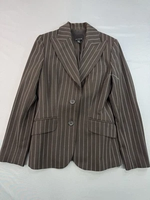 Blazer The Limited marrom forro listrado de dois botões feminino tamanho 6 - Imagem 1 de 4