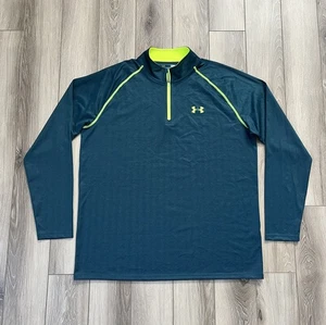 Felpa Under Armour Heat Gear Uomo Taglia L Running Casual Activewear 1/4 Zip - Foto 1 di 13