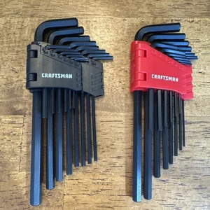 Craftsman 28 Pc SAE & METRIC  Allen / Hex Key Wrench Set - Picture 1 of 7