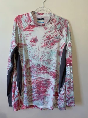 Camisa de pesca Magellan Outdoors Pro para mujer manga larga talla grande rosa/verde Foto 1 de 4