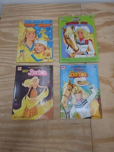 4 RARE Vtg Barbie & Skipper Golden Coloring & Sticker,Activity Book Lot 80’s - Picture 1 of 23