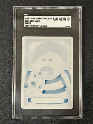 Gone Juan 2015 Topps Garbage Pail Kids Series 1 Printing Plate 1/1 SGC A GPK - Image 1 of 2