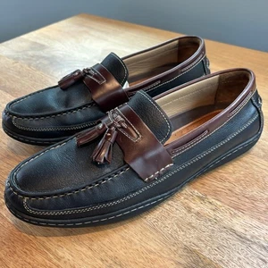 Mocassini Johnston & Murphy uomo 11M pelle di pecora nappa slip on scarpa 2 toni - Foto 1 di 9