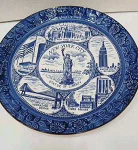 Vintage New York City "Statue Of Liberty" 12" Wide Souvenir Plate - Picture 1 of 8