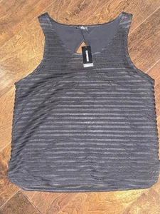 express womens Tank top Black Sz S Nwt Cute Rt$25 - Picture 1 of 3