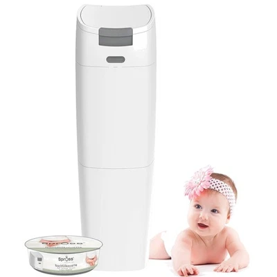 Geruchsdichter Windeleimer für Babys - Einhandbedienung und modernes Design - Bild 1 von 4