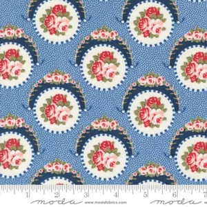 Grand Haven Sweet Florals Sky Blue by Minick & Simpson for Moda 1/2 YD 14981 16 - Picture 1 of 1