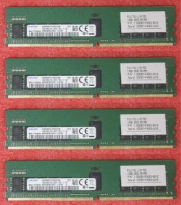 4x Fujitsu Original 16GB 2Rx8 DDR4-2933 REG ECC S26361-F4083-L616 for Primergy - Image 1 of 3