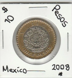 Mexico: $ 10 Pesos Super Nice Coin Year 2008. - Picture 1 of 2