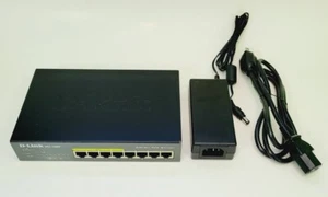 D-Link DGS (DGS-1008P) Gigabit PoE 8-Ports External Ethernet Switch w/ AC Adapt - Picture 1 of 8