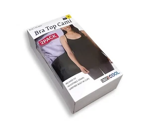 2PK 32 Degrees Cool sz:S Women's Bra Top Cami Tank w/Built-in Cups Relaxed Black - Picture 1 of 8