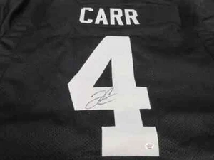 Derek Carr von den Las Vegas Raiders signiertes signiertes Fußballtrikot mit Coa - Bild 1 von 3