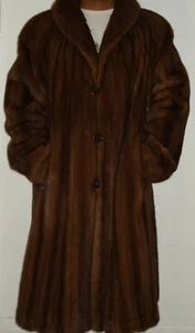 Men's SAKS FIFTH AVENUE Mahogany Mink Fur Coat Size 50 FREE SHIP Excell Condi - Picture 1 of 6