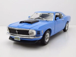Ford MUSTANG Boss 429 1970 Azul Coche a Escala 1:18 MotorMax - Imagen 1 de 10