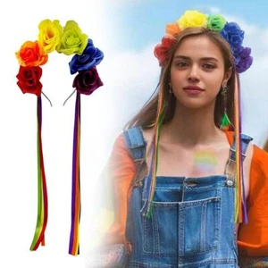 Flowers Boho Style Headband Hair Decor Accessory Wedding Festivals Hair Ba D3P7 - Picture 1 of 19