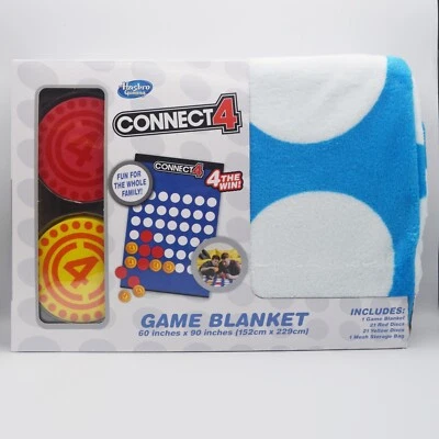 Hasbro Connect 4 Family Game Blanket 60 x 90" discs & storage bag - Image 1 of 4