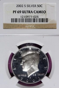 2002 - S NGC PF69 ULTRA CAMEO CLAD KENNEDY HALF DOLLAR!! #B46617 - Picture 1 of 2