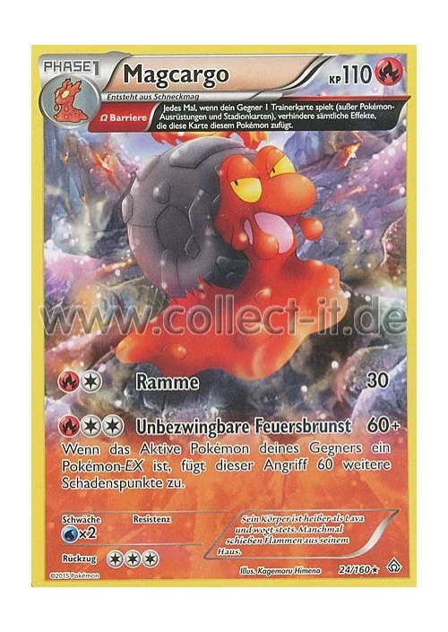 Pokemon XY - Protoschock 24/160 Magcargo Deutsch - Bild 1 von 1