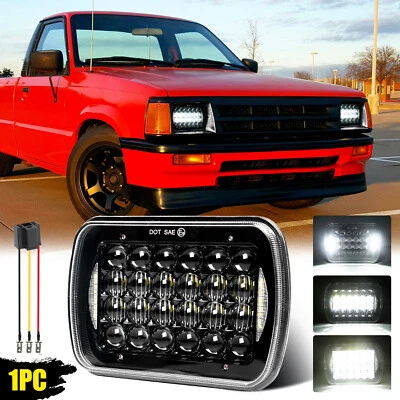 5x7'' 7x6" LED Headlight Hi/Low Halo For Mazda B2000 B2200 B2600 RX-7 GLC Pickup - Image 1 of 4