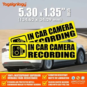 (2 pcs) In Car Camera Recording Sticker Dash Cam Video Bumper Waterproof Decal - Picture 1 of 9