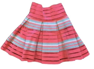 Emma & Elsa Girls Skirt 4-6X New with Tags Lined Pink Blue White High Waist Zip - Picture 1 of 8