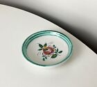 Hand Painted [ Gmundner AUSTRIA ] Small Green Ceramic Rose Trinket Dish Signed