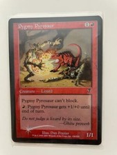 MTG FOIL 7TH EDITION PYGMY PYROSAUR NM MAGIC THE GATHERING RED COMMON CREATURE