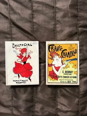 Pair of All Night Media Rubber Stamps A Gaiety Girl France Champagne - Image 1 of 4