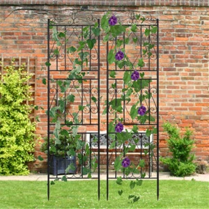 2er Metall Rankgitter Schwerlast Rosengitter Pflanzengitte Garten Deko 182x50cm - Bild 1 von 6