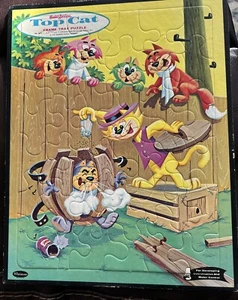 Vintage 1961 TOP CAT Rahmen Tablett Puzzle Whitman Verlag vollständig 11x14 Zoll - Bild 1 von 5