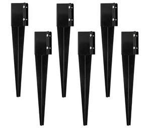 6 Pcs Fence Post Anchor Ground Spike 4x4 Metal Post Stake 24 Inch for Mailbox... - Picture 1 of 7