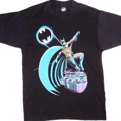 CAMISETA BATMAN VINTAGE DC COMICS 1988 TALLA MEDIANA HECHA EN EE. UU. Foto 1 de 4