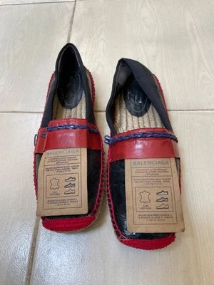 Balenciaga espadrilles color block leather emblem flats size 36 EU. - Image 1 of 4