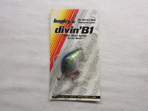 Vintage Bagley Diving B1 H79S Hot Blue/Chartreuse On Silver Foil #1 - Picture 1 of 3