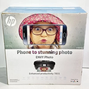 HP ENVY Photo Enhanced Productivity 7855 All-In-One Wireless InkJet Printer NEW - Picture 1 of 8